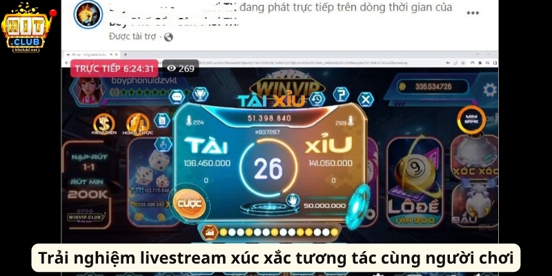 Tài Xỉu Livestream: Trải Nghiệm Xúc Xắc Trực Tiếp Hấp Dẫn Trải nghiệm livestream xúc xắc tương tác cùng người chơi