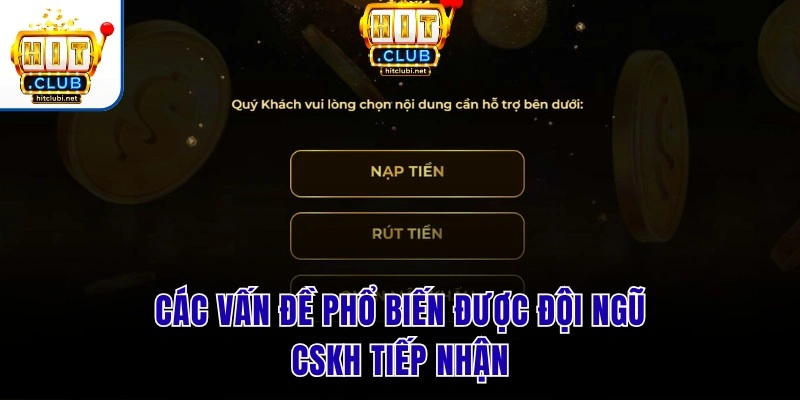 Các vấn đề phổ biến được đội ngũ CSKH tiếp nhận