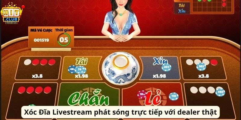 Xóc Đĩa Livestream HitClub Trực Tiếp Hấp Dẫn Mỗi Ngày Xóc Đĩa Livestream phát sóng trực tiếp với dealer thật
